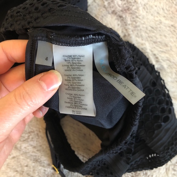 Black Mesh One Piece - Picture 7 of 7